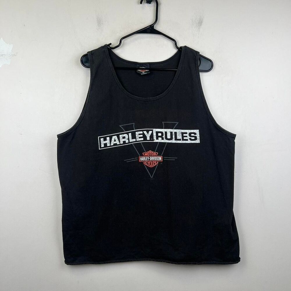 Vintage 1998 Sleeveless Black Harley Davidson Tank Top Size XL